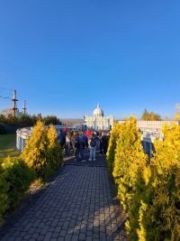Uczniowie w Górach Świętokrzyskich
