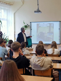 Wizyta przedstawiciela zawodu rolnika.