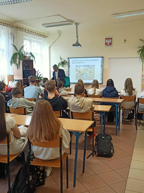 Wizyta przedstawiciela zawodu rolnika.